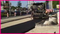 14.09.16 - Der Einbau des Asphalt hat bekonnen.