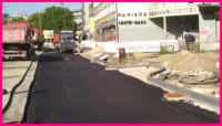 14.09.16 - Der Einbau des Asphalt hat bekonnen.