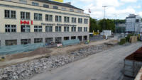 28.08.14 -  Die Rampe ist un Geschichte - bis auf den Bauschutt.
