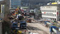 02.03.15 - Hier lagern die Reste der ex Brcke Sdstrae und werden nun recycelt.