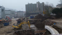 19.03.15 - Ein Teil der Tunnelauenwnde ist schon entfernt.