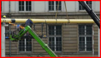20.09.16 - Die provisorische Gasleitung wird nun wieder rckgebaut.