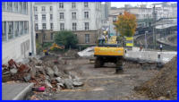 21.10.16 - Der Bagger wurde seit einer Woche nicht mehr bewegt.