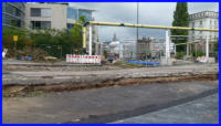 05.09.16 - Die Verkleidung an der Bahnhofstrae (Sdteil) sind nun abgeschlossen.Dieser Fotopunkt vorerst nicht mehr zu erreichen.