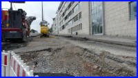 30.09.16 - Der Asphalt wird heute ausgebaut.