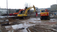 30.03.15 - Der alte Fugngertunnel wird nun rckgebaut.