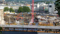 18.09.15 - Das Sttzgerst fr die Verschalung der Decke wird nun vorbereitet.
