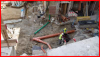 06.07.16 - Hier wurden die alte Steinrohre gegen PVC Rohre getauscht.