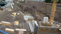 18.08.15 - AM Morgen wurde das Fundament gegossen.