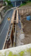 07.09.15 -An  der Westseite der Brcke wird nun die verschalung aufgebaut.