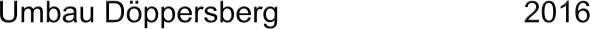 Umbau Dppersberg                             2016