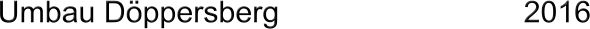 Umbau Dppersberg                             2016