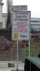 16.01.15 - Hinweisschild zur Sperrung.