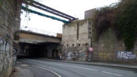13.01.15 - Brckenkopf Immermannstrae. Hinten ist die Brcke Sdstrae zu sehen.