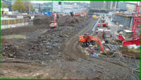 07.11.15 - Das Baugelnde fr das Parkhaus nimmt langsam Formen an