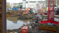 17.11.15 - Die Baustelle hat sich zu einem See gewandelt.