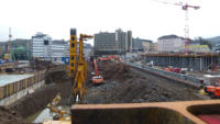 07.11.15 - Das Baugelnde fr das Parkhaus nimmt langsam Formen an