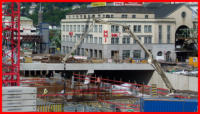 16.06.16 - Am Parkhaus wurde ein weiters Decken-Teilstck gegossen.
