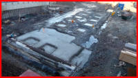 16.02.16 - Die Fundament und die Bodenplatte wachsen weiter.