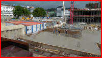 05.09.16 - Gegen Mittag war die Decke schon fast fertig gegossen.