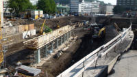 02.08.15 - Ein Stck am Widerlager Links ist nun fertiggestellt.