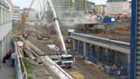24.09.15 - Das Brckenlager an der Nordseite der Geschftsbrcke wurde nun gegossen