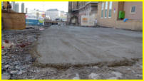 10.03.16 - Eine dnne Betonschicht wurde eingebaut.