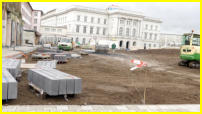 24.01.2018 - Weitere Abgrenzungssteine wurden angeliefert.. Die Schnur fr die Hhen wurde neu  gespannt.