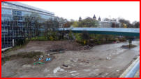17.11.16 - Im Bereich der ex Brcke wurde bereits ein Teil im Zuge des Neubaus der Brcke Sdstr. abgetragen.