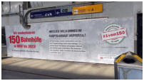 16.04.2018 - Am Gleis 1 wurde dieser Banner aufgehngt.