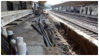 07.06.2018 - Weitere Teile der Bahnsteigkante wurden zurckgebaut.