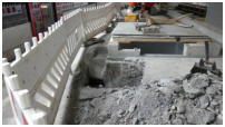 03.02.17 - Ein Teil der frisch betonieren Fläche wurde wieder aufgerissen.