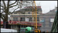 16.01.2021 - Die Decke wird nun Betoniert. Blick von der Morianstr.