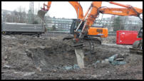 10.01.2020 - Ein altes Fundament wird noch entfernt.