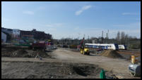 16.03.2020  - Hier wurde bereits der Boden glattgezogen. Blick Ri. Westen