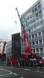 02.08.16 - Schutzvorhang gegen herabfallenden Bauschutt.