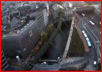 13.04.2018 - Am Morgen konnten man noch die Sanitrinseln gut erkennen.