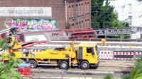 27.07.17 - Die Hilfsbrcke ist fertig eingebaut.