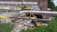 09.08.17 - Die Brcke ist Geschichte.Heute morgen wurde der Rest abgetragen.