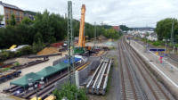 04.08.17 - Der Schweiplatz wurde berdacht. Und eine Behelsbrcke wurde angeliefert.