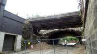 27.07.17 - Die Hilfsbrcke ist fertig eingebaut.