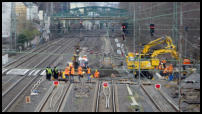 06.02.2019 - Blick zur Baustelle von der Fugngerbrcke