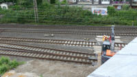 17.07.17 - Die Fahrstrae fr die Baufahrzeuge wird eingerichtet.