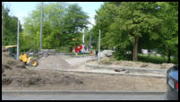 19.05.2020 - Die Verkehrsinsel wird verkleinert.