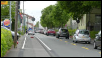 11.05.2020 - Dank fehlender Beschilderung bleibt d die linke Fahrspur fast ungenutzt.