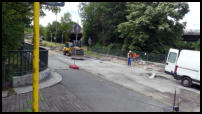 30.06.2020 - Die Brückenfahrbahn wird saniert und verbreitert.
