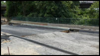 03.08.2020 - Die neue Kante an der Brücke wurde Betoniert.