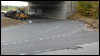 22.10.2020 - Die Markierungen für den Einbau des Gussasphalts wurde aufgetragen.