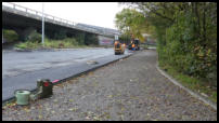 15.10.2020 - Die zweite Asphaltschicht wird heute aufgetragen.