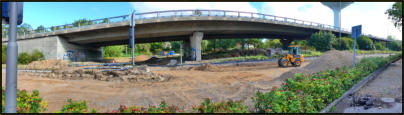 10.09.2020 - Der Unterbau wird glatt gezogen.
